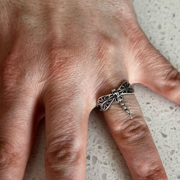 Vintage Style Alloy Dragonfly Ring - Picture 5 of 10